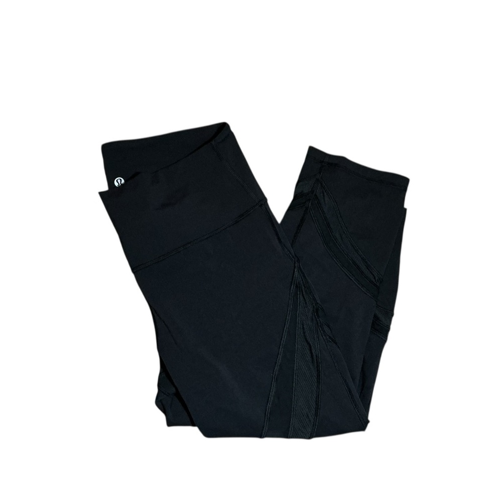 lululemon Capri Leggings with Mesh Panel